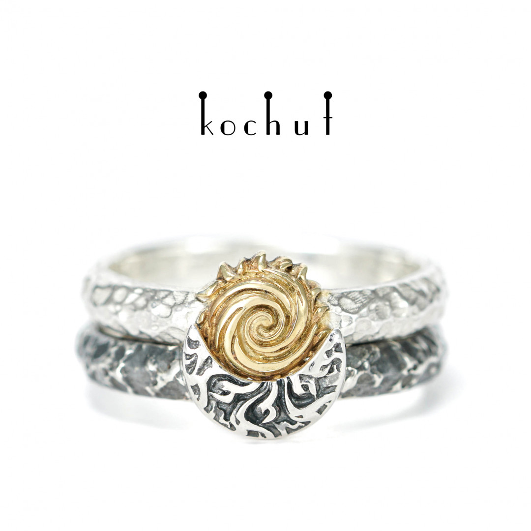 The Heavenly Dome Ring in Oxidised Silver